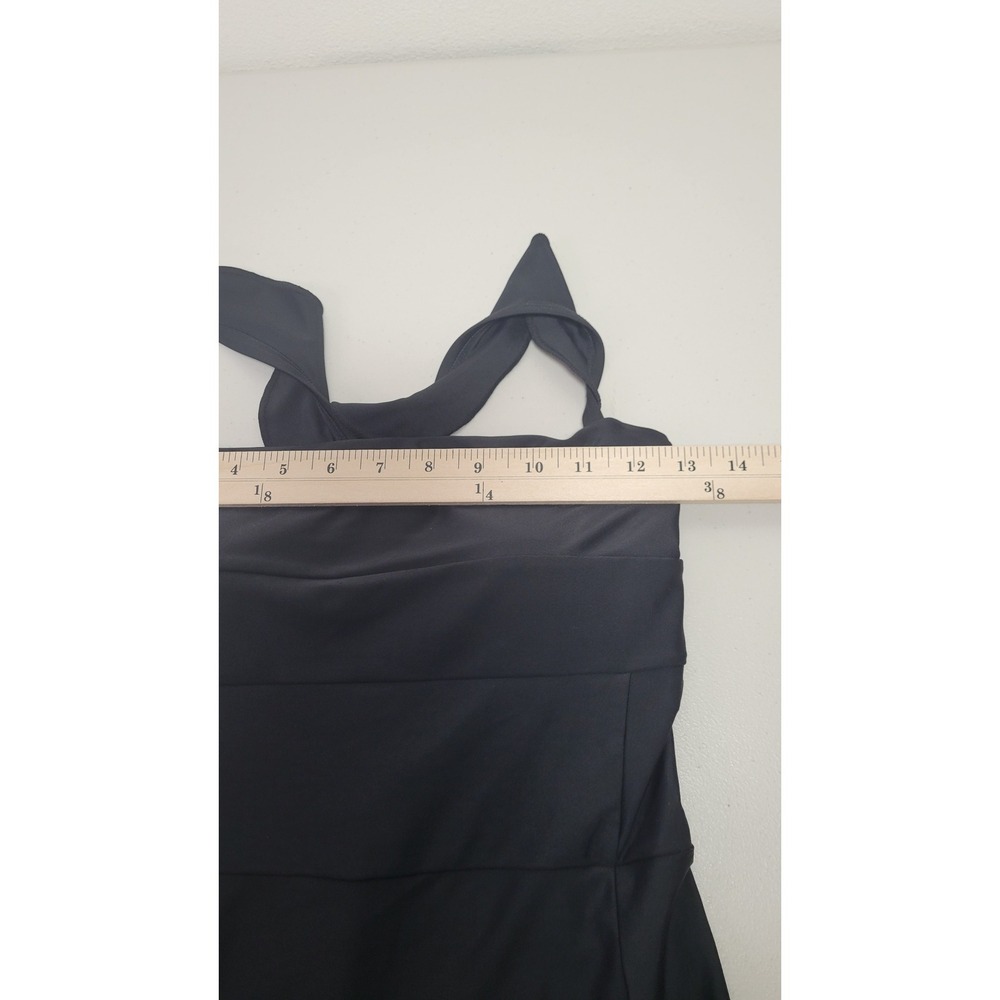 Summersalt Black One Piece Swimsuit Ruched Halter Neck Recycled Materials Size S - Picture 4 of 6